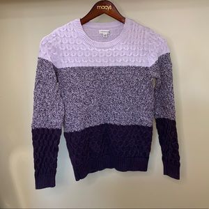 Croft & Barrow Cable Knit Purple Sweater